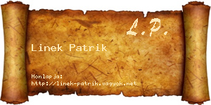 Linek Patrik névjegykártya