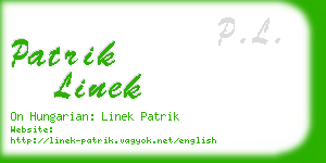 patrik linek business card
